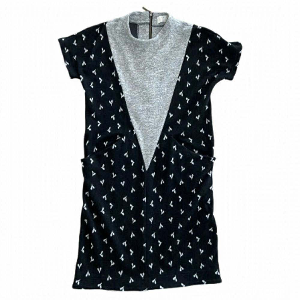 Annie 50 Grey and Black Casual Dress - Size XS